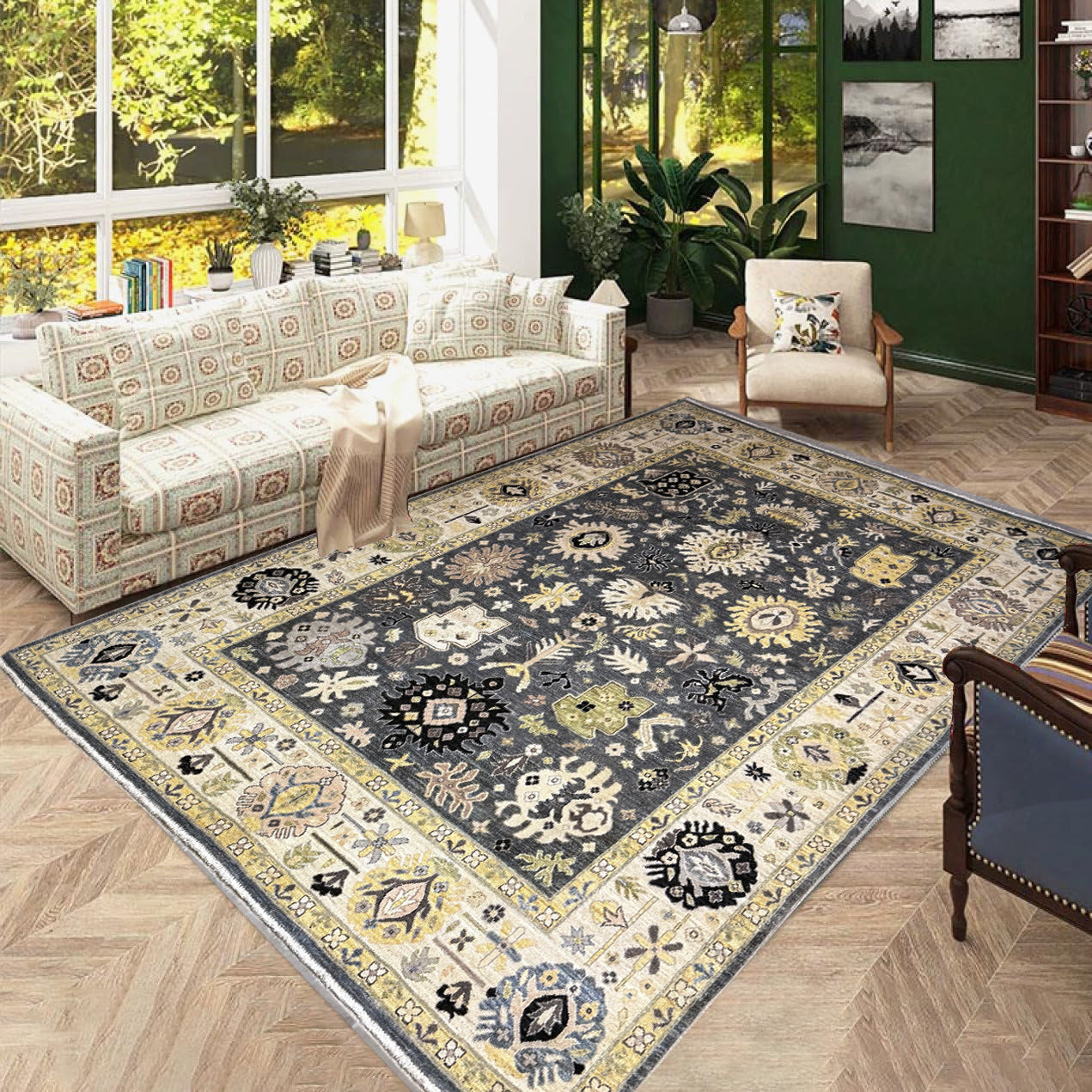 Chobi Afghan Pure Wool Rug – Handwoven Afghan Masterpiece