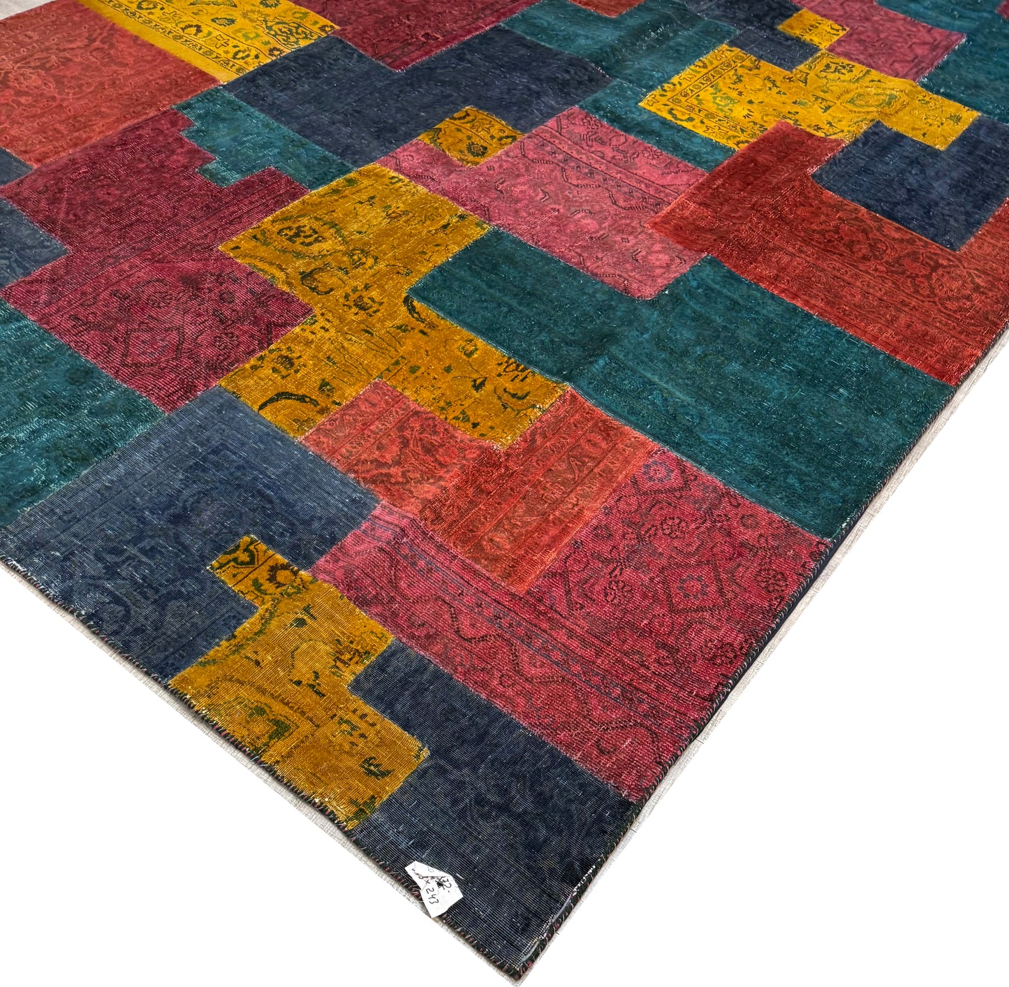 Patchwork Afghan Rug – Unique Handwoven Design