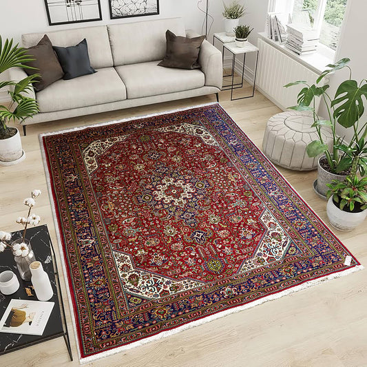 Persian Tabriz 100% Wool Pile Rug – Handwoven Elegance