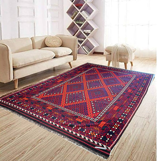 Vibrant Miamana Kilim Carpet - Handwoven in Afghanistan